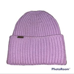 EUC Steve Madden RIBBED WIDE CUFF BEANIE - PURPLE